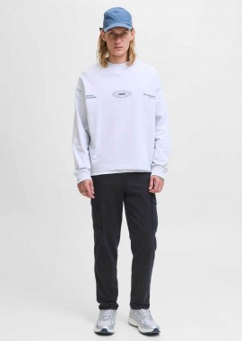 JACK & JONES ανδρικό παντελόνι cargo Tapered Fit - 12282388 Σκούρο Μπλε