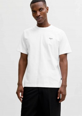 JACK & JONES - JACK & JONES ανδρικό T-shirt με λογότυπο Regular Fit - 12292383 Λευκό