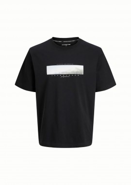 JACK & JONES - JACK & JONES ανδρικό T-shirt με photo print Regular Fit - 12289870 Μαύρο