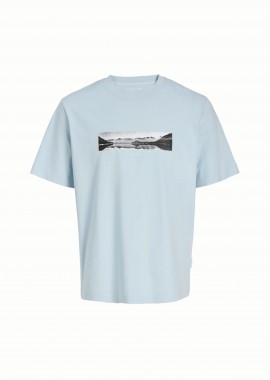 JACK & JONES - JACK & JONES ανδρικό T-shirt με photo print Regular Fit - 12289870 Γαλάζιο
