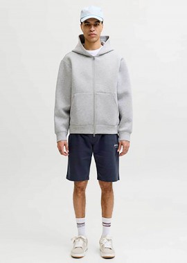 JACK & JONES - JACK & JONES ανδρική βερμούδα με ελαστική μέση και λογότυπο Regular Fit - 12288638-** Μπλε Σκούρο