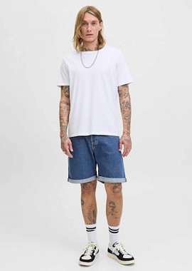 JACK & JONES ανδρική denim βερμούδα πεντάτσεπη Regular Fit - 12269499 Denim Blue