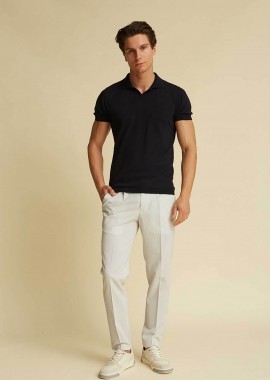 DORS ανδρικό παντελόνι chino με μικροσχέδιο - 2038035.C01 Λευκό