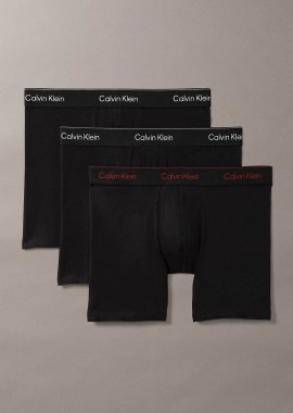 CALVIN KLEIN - Calvin Klein σετ ανδρικά εσώρουχα boxer brief με λογότυπο (3 τεμάχια) - LV00NB4394 Μαύρο Κάρβουνου