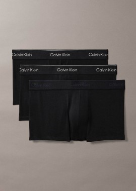 - Calvin Klein σετ ανδρικά εσώρουχα trunk με λογότυπο (3 τεμάχια) - LV00NB4389 Μαύρο