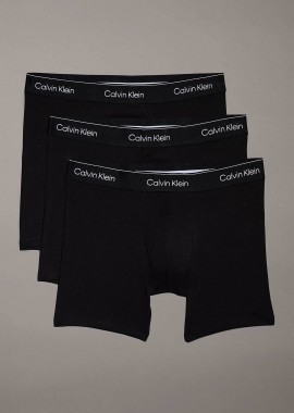 Calvin Klein σετ ανδρικά εσώρουχα boxer brief με λογότυπο (3 τεμάχια) - LV00NB4394 Μαύρο