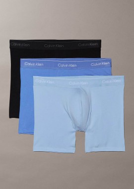 Calvin Klein σετ ανδρικά εσώρουχα boxer brief με λογότυπο (3 τεμάχια) - LV00NB4394 Μπλε