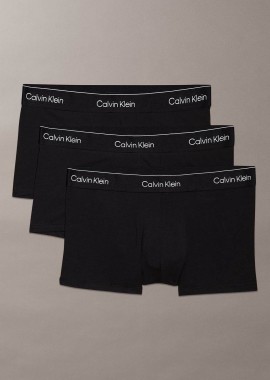 Calvin Klein σετ ανδρικά εσώρουχα trunk με λογότυπο (3 τεμάχια) - LV00NB4389 Μαύρο Κάρβουνου