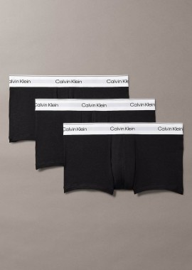- Calvin Klein σετ ανδρικά εσώρουχα trunk με λογότυπο (3 τεμάχια) - LV00NB4389 Ασπρόμαυρο