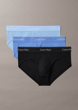 Calvin Klein σετ ανδρικά εσώρουχα brief με λογότυπο (3 τεμάχια) - LV00NB4388 Μπλε