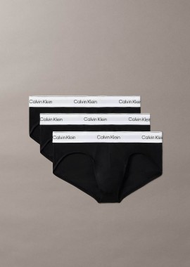 - Calvin Klein σετ ανδρικά εσώρουχα brief με λογότυπο (3 τεμάχια) - LV00NB4388 Ασπρόμαυρο