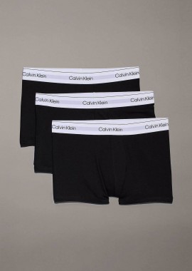 CALVIN KLEIN - Calvin Klein σετ ανδρικά εσώρουχα trunk με λογότυπο (3 τεμάχια) - LV00NB4392 Ασπρόμαυρο