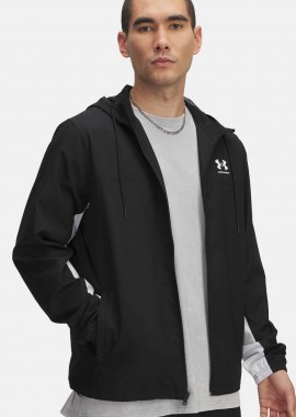 UNDER ARMOUR - Under Armour ανδρικό αντιανεμικό μπουφάν με κουκούλα και λογότυπο - 1390149 Μαύρο