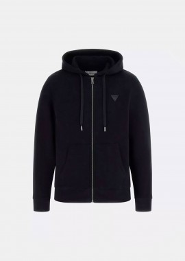 GUESS - Guess ανδρική ζακέτα φούτερ με κουκούλα - M6RQ48KCN01 Μαύρο