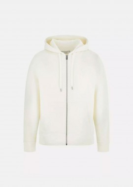 GUESS - Guess ανδρική ζακέτα φούτερ με κουκούλα - M6RQ48KCN01 Λευκό