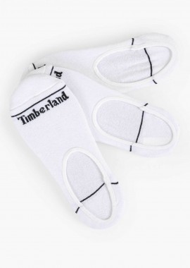 Timberland σετ unisex κοντές κάλτσες no-show (3 ζευγάρια) - TB0A6B9F1001 Λευκό