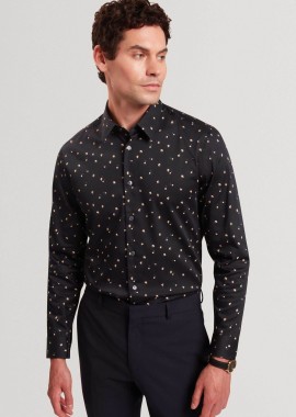 TED BAKER - Ted Baker ανδρικό πουκάμισο με all-over print Regular Fit