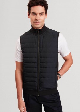 Ted Baker ανδρικό αμάνικο μπουφάν με καπιτονέ σχέδιο και ψηλό λαιμό Regular Fit 