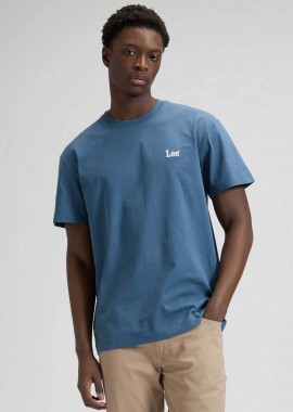 LEE - Lee® ανδρικό T-shirt με κεντημένο λογότυπο Relaxed Fit - 112376433 Μπλε