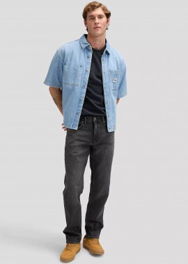 Lee ανδρικό τζιν παντελόνι Regular Fit '' West'' - 112376411 Μαύρο