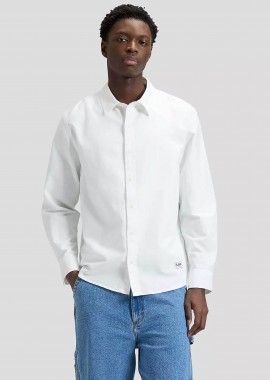 Lee® ανδρικό denim πουκάμισο button down Relaxed Fit - 112376595 Λευκό
