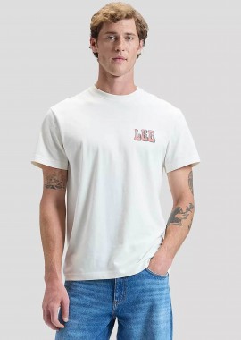 LEE - Lee® ανδρικό T-shirt με λογότυπο και lettering στο πίσω μέρος Relaxed Fit