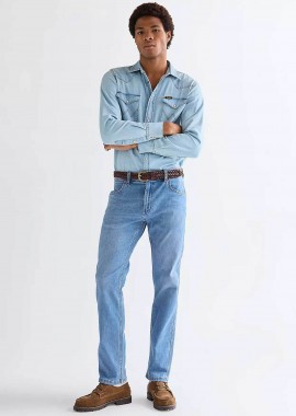 WRANGLER - Wrangler® ανδρικό τζιν παντελόνι πεντάτσεπο Straight Fit