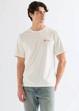 Wrangler® ανδρικό T-shirt με graphic print Relaxed Fit - 112377994 Λευκό