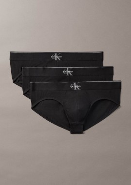 - Calvin Klein σετ ανδρικά εσώρουχα brief με monogram (3 τεμάχια) - LV00NB4471 Μαύρο
