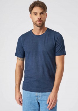 120% LINO - 120% Lino ανδρικό T-shirt μονόχρωμο - 32ALIM7186_000G308_S_01 Μπλε Σκούρο
