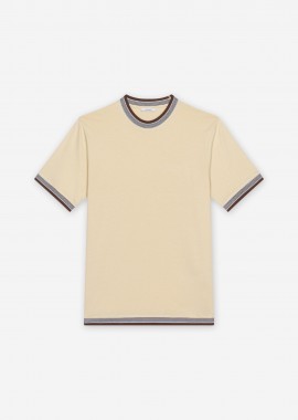 SEINSE - Seinse ανδρικό T-shirt με contrast trims Regular Fit - TE3278SS 126 Μπεζ