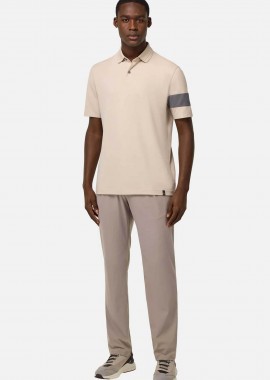 BOGGI MILANO - Boggi Milano ανδρικό chino παντελόνι stretch - BO25P042702 Καφέ