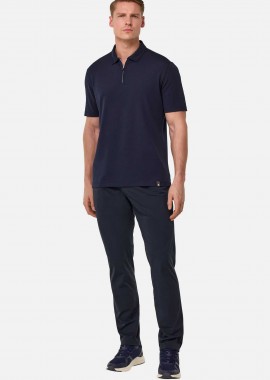 BOGGI MILANO - Boggi Milano ανδρικό παντελόνι μονόχρωμο Regular Fit - BO25P042705 Μπλε Σκούρο