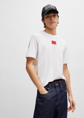 Hugo Boss ανδρικό T-shirt με contrast logo patch Regular Fit 