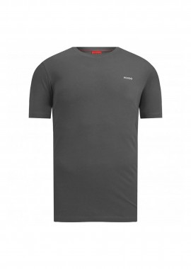 HUGO - Hugo Boss ανδρικό T-shirt μονόχρωμο με ανάγλυφο λογότυπο Regular Fit