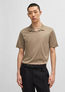 HUGO - Hugo Boss ανδρική μπλούζα πόλο μονόχρωμη Slim Fit
