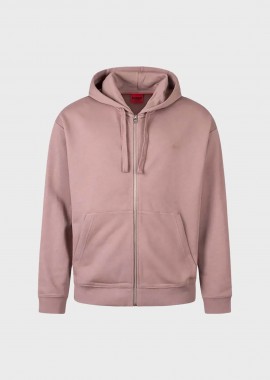 HUGO - Hugo Boss ανδρική ζακέτα φούτερ με κουκούλα Relaxed Fit - 50548651 Ροζ
