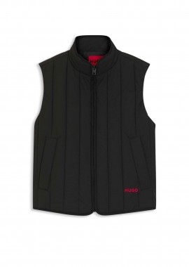 Hugo Boss ανδρικό μπουφάν καπιτονέ αμάνικο με ψηλό γιακά 