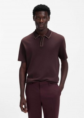 HUGO - Hugo Boss ανδρική μπλούζα πόλο με logo patch Regular Fit