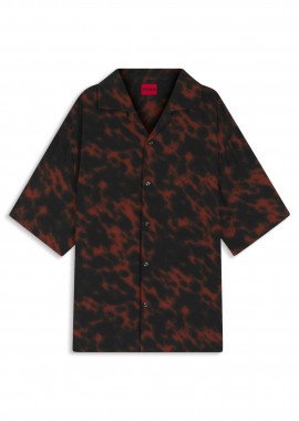 Hugo Boss ανδρικό πουκάμισο με all-over print Oversized Fit 