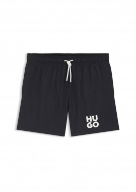 HUGO - Hugo Boss ανδρικό μαγιό μονόχρωμο με λογότυπο