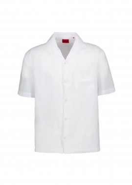 HUGO - Hugo Boss ανδρικό πουκάμισο μονόχρωμο Oversized Fit