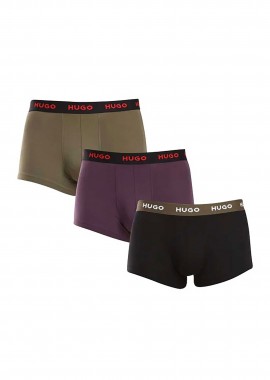 Hugo Boss σετ ανδρικά εσώρουχα boxer με logo tape στο λάστιχο (3 τεμάχια) - 50517878 Λαδί
