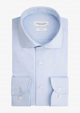 Profuomo ανδρικό πουκάμισο μονόχρωμο Slim Fit 