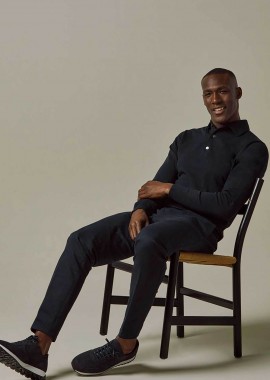 PROFUOMO - Profuomo ανδρικό chino παντελόνι Relaxed Fit - PPVQ10024C Σκούρο Μπλε