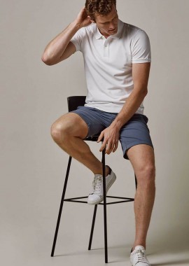 Profuomo ανδρική κοντομάνικη πόλο μπλούζα πικέ Slim Fit - PPVJ10040A Λευκό