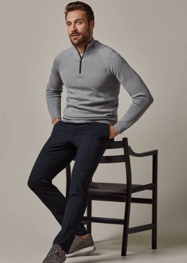PROFUOMO - Profuomo ανδρικό casual παντελόνι με ελαστική μέση Slim Fit - PPVQ30015A Σκούρο Μπλε
