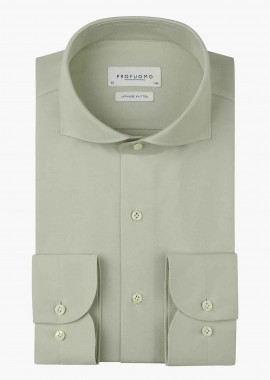 PROFUOMO - Profuomo ανδρικό πουκάμισο μονόχρωμο Slim Fit - PPXH10032E Πράσινο Ανοιχτό