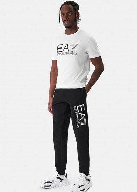 EA7 ανδρικό παντελόνι φόρμας με logo print Regular Fit - 7M001415AF22266 Μαύρο