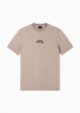 Armani Exchange ανδρικό T-shirt με λογότυπο Regular Fit - XM001784AF10356 Μπεζ